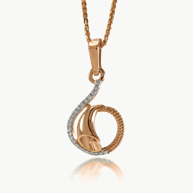 dolphy design diamond pendant