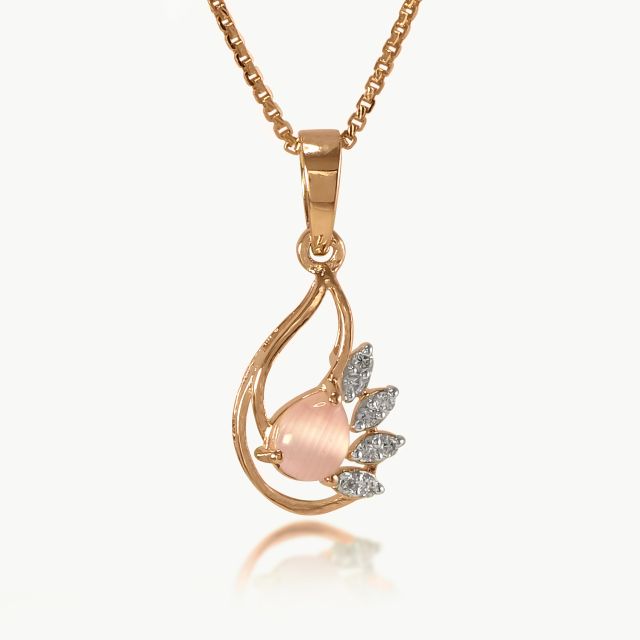 Rosé Dewdrop Diamond Pendant