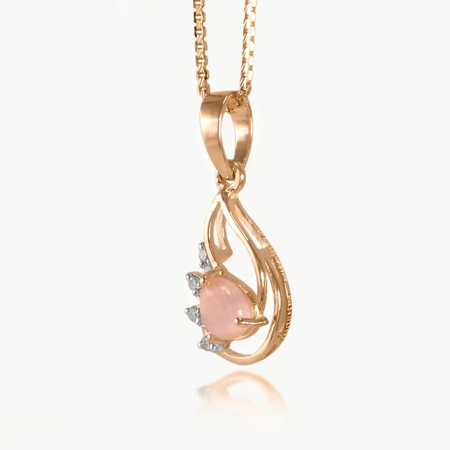 Rosé Dewdrop Diamond Pendant