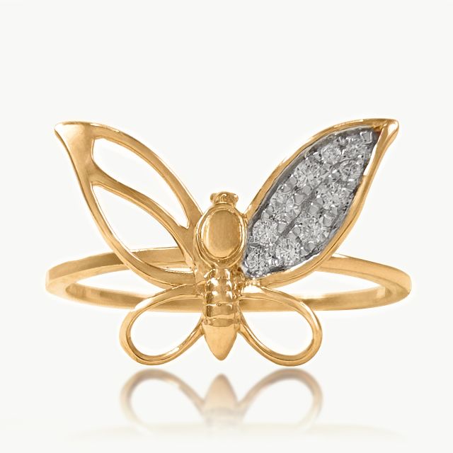 Butterfly Diamond Ring