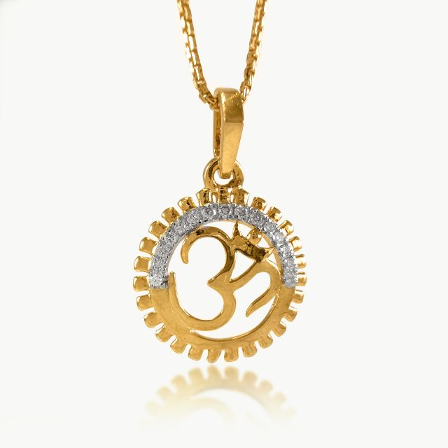 Shivay Om Designer Diamond Pendant