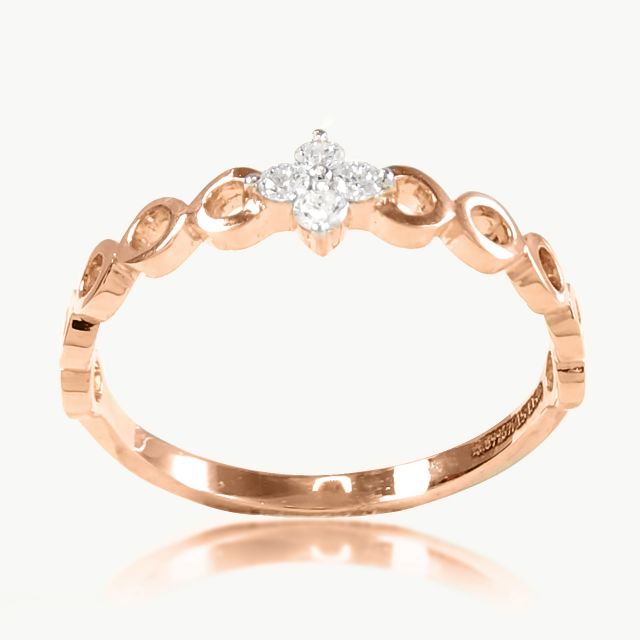 Rhyan Star Design Diamond Ring For Her