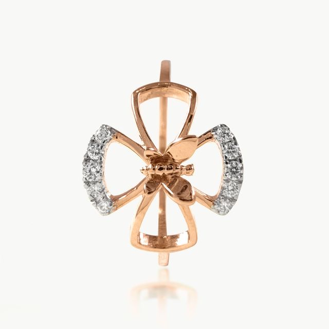 Ribbon design diamond ring