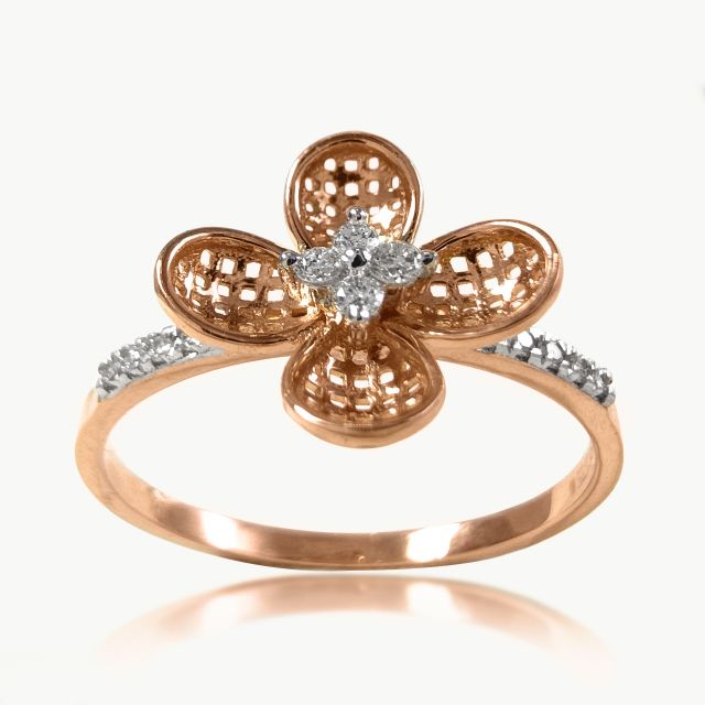 RoseHead design diamond ring