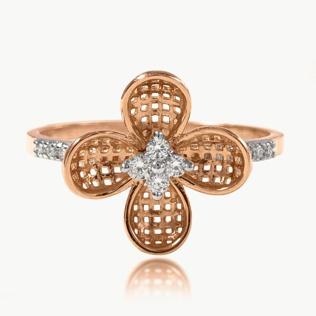 RoseHead design diamond ring