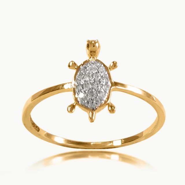 Tortoise Design Diamond Ring