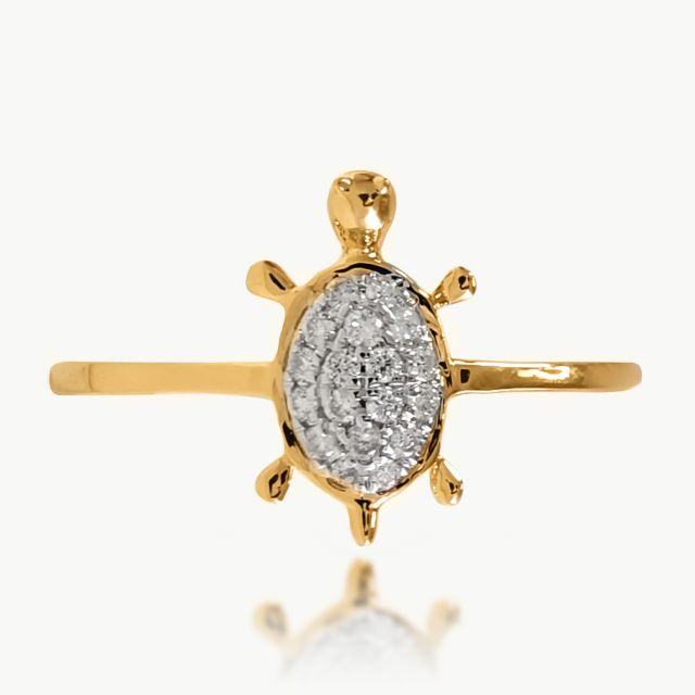 Tortoise Design Diamond Ring