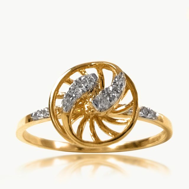 Asav Flower Design Diamond Ring