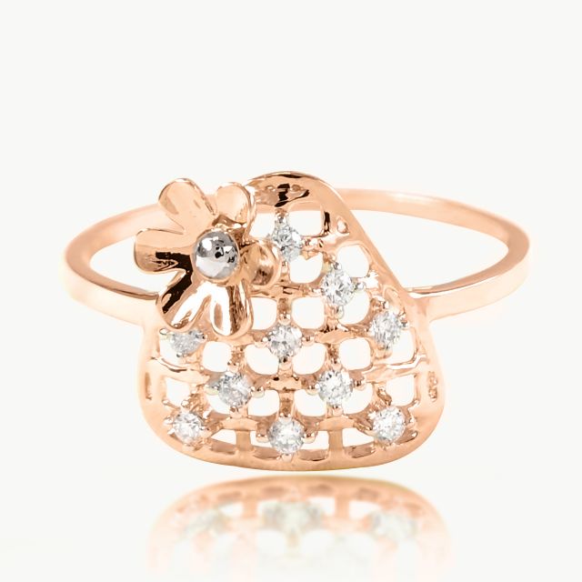 Bowen Triangle Flower Design Ring For Her