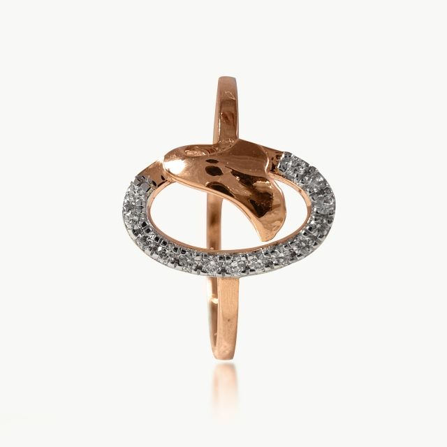 OvalHead design diamond ring