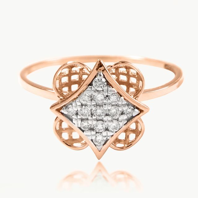 Dragod Box Design Diamonds Ring For Her
