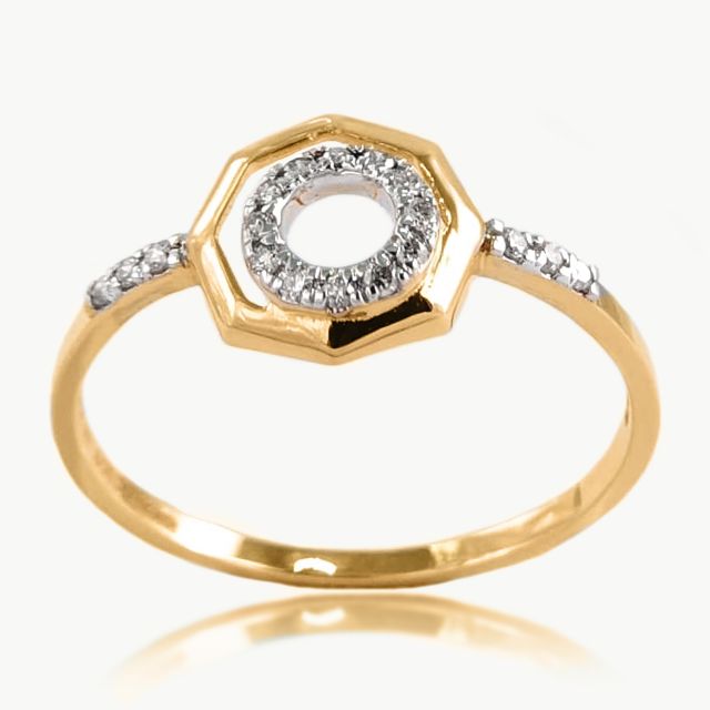 Mrinal Hexagon Diamond Ring