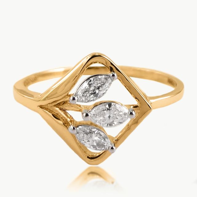 Ekam Floral Diamond Designer Ring