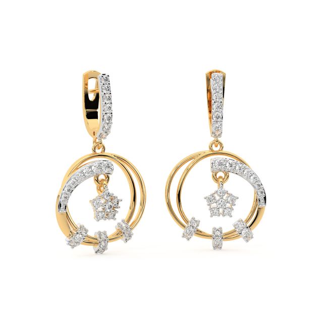 Iris Round Diamond Earrings