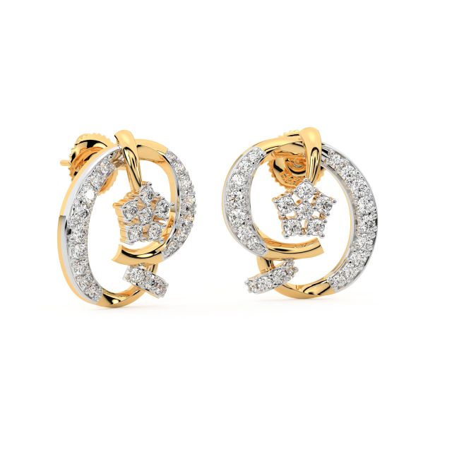 Ellis Round Diamond Stud Earrings