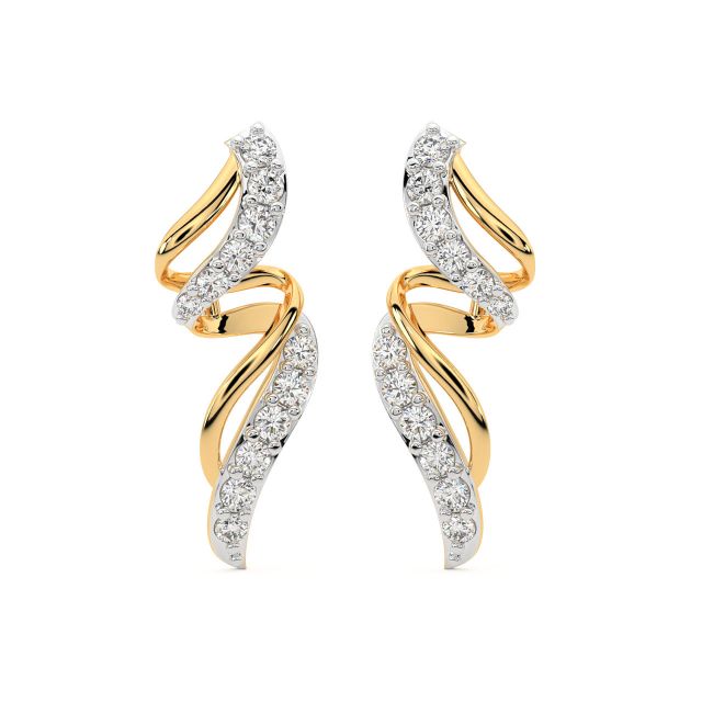 Aarohi Round Diamond Stud Earrings