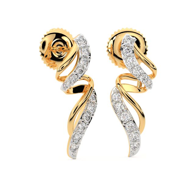 Aarohi Round Diamond Stud Earrings