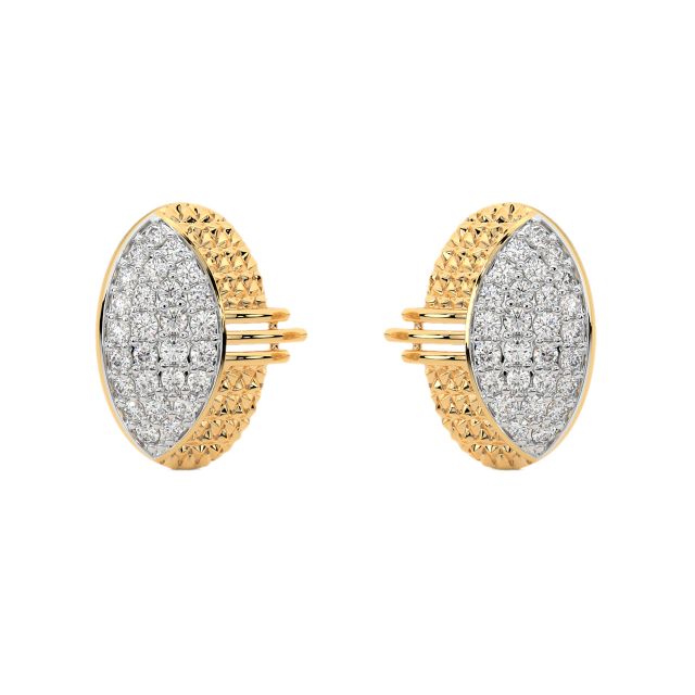 Ebba Round Diamond Stud Earrings