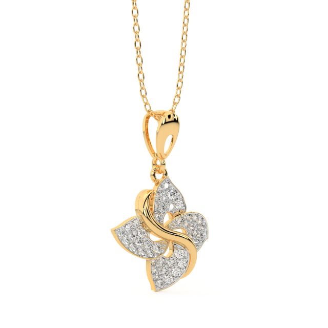 Karl Round Diamond Office Wear Pendant