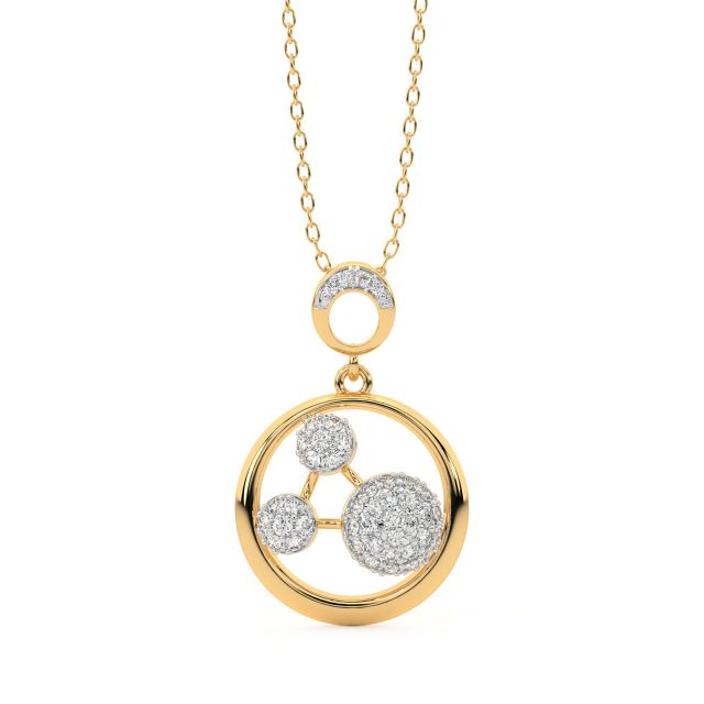 Shylah Round Diamond Office Wear Pendant