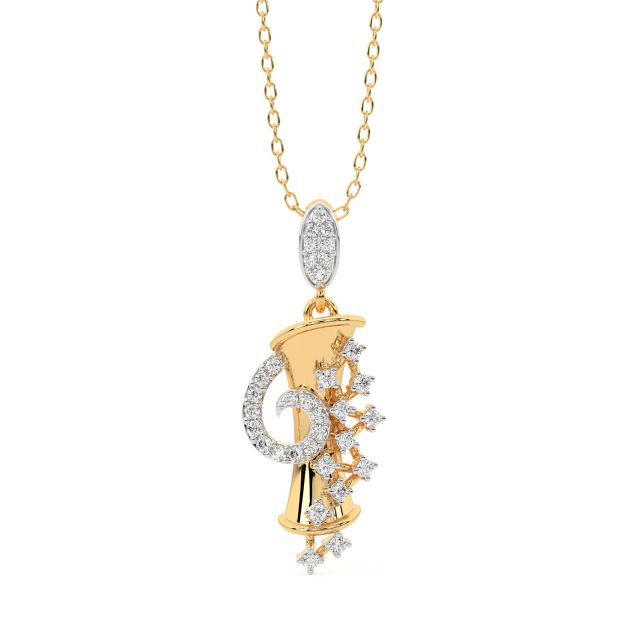 Kenina Round Diamond Office Wear Pendant