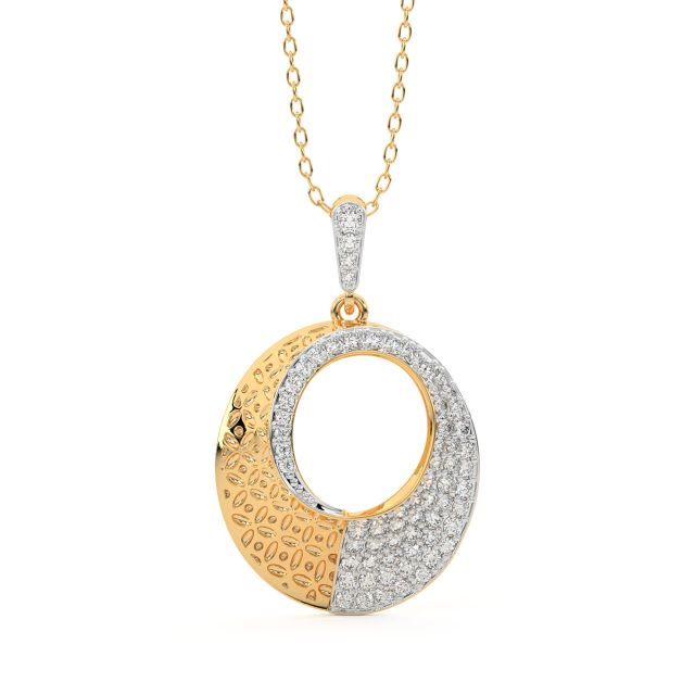 Ellie Round Diamond Office Wear Pendant