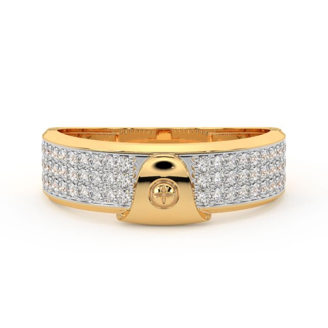 Ava Round Diamond Ring For Men