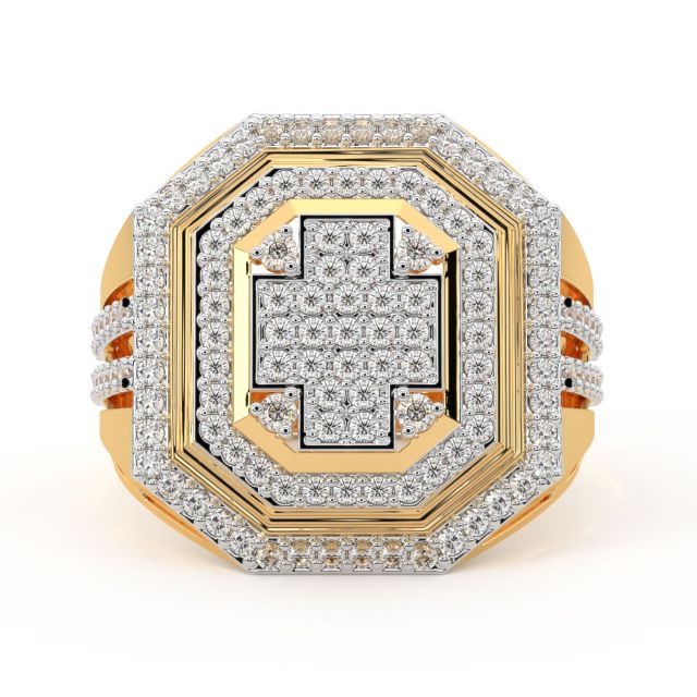 Levi Round Diamond Ring For Men