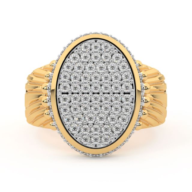 Wesley Round Diamond Ring For Men