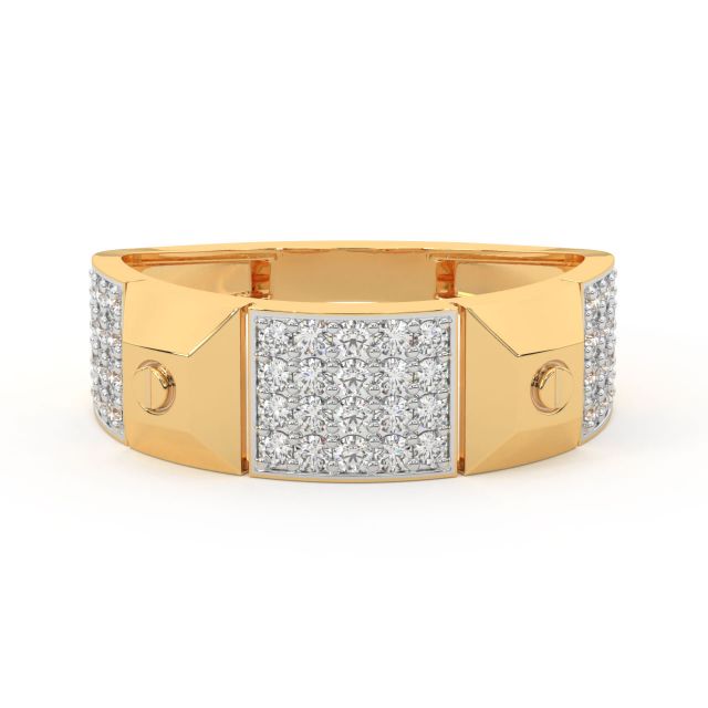 Citric Round Diamond Ring For Men