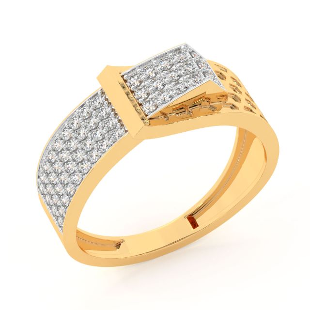 Douglas Round Diamond Ring For Him