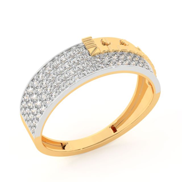 Ellora Round Diamond Ring For Men