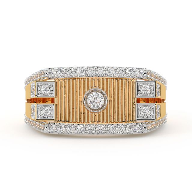 Sandra Round Diamond Ring For Men