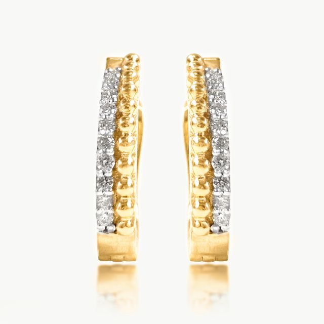 Linear Raw Diamond Earrings