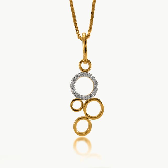 Circles Design Diamond Pendant