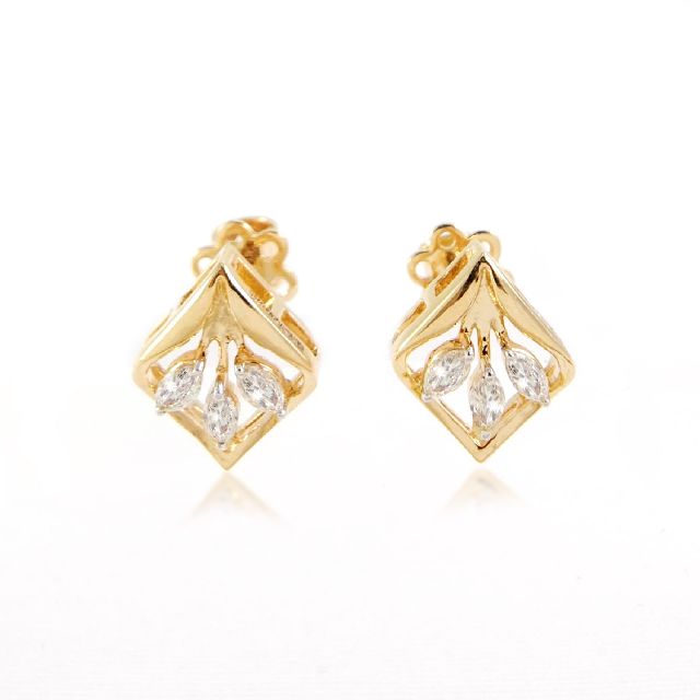 Ekam Floral Diamond Designer Earrings