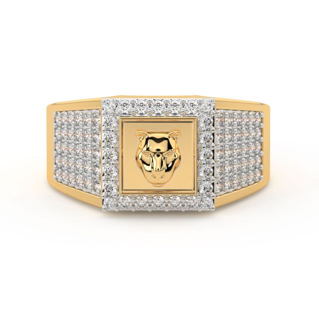 Elvan Round Diamond Engagement Ring For Men