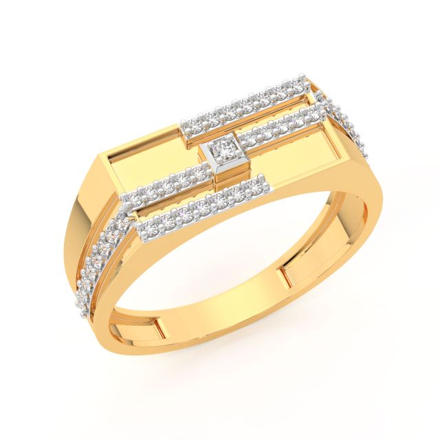 Deniz Round Engagement Ring For Him