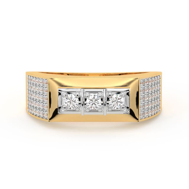 Irem Round Diamond Engagement Ring For Him
