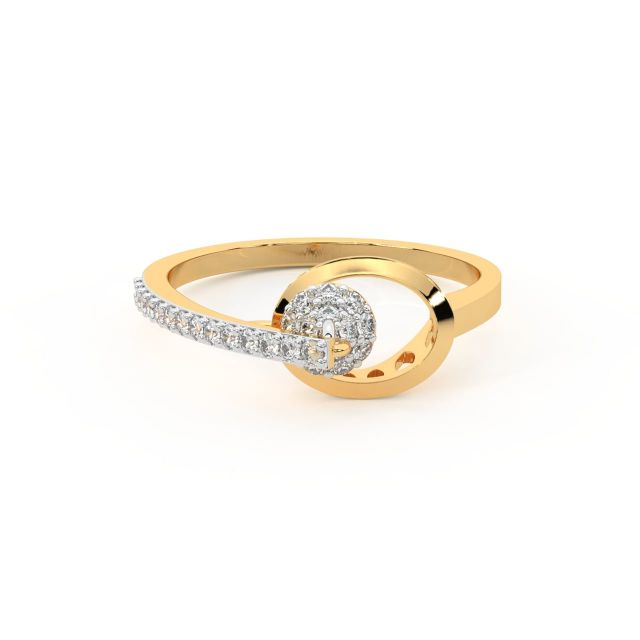 Tama Round Diamond Dainty Ring