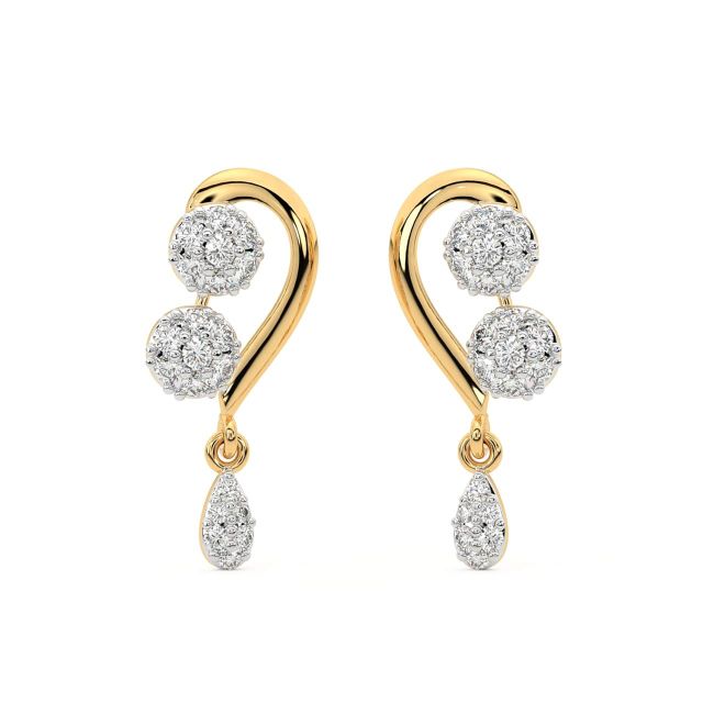 Ree Round Diamond Earrings