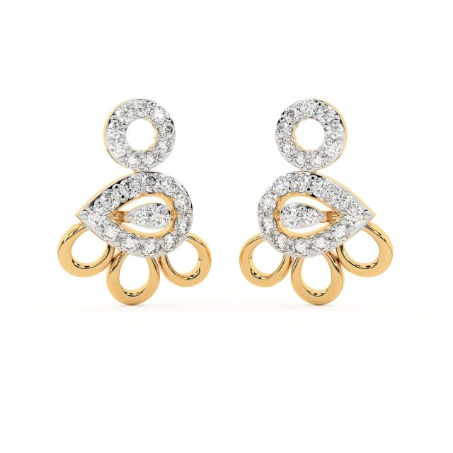 Giza Round Diamond Stud Earrings