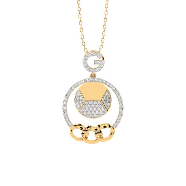 Morain	Round Diamond Office Wear Pendant