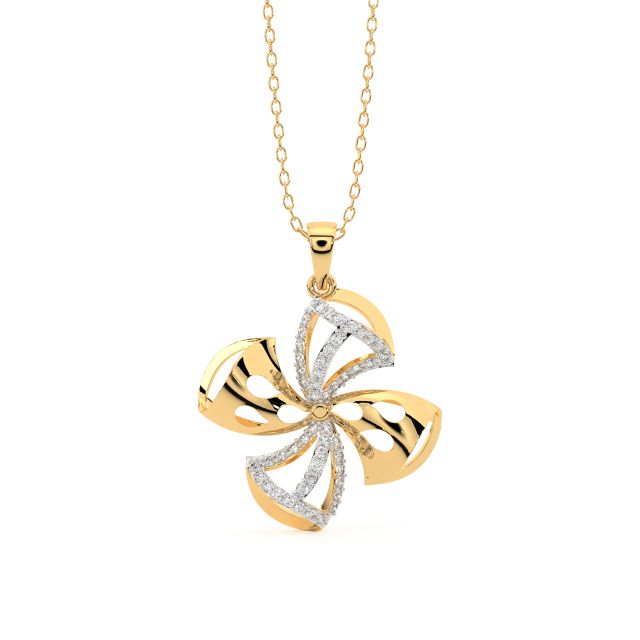 Caley Round Diamond Office Wear Pendant