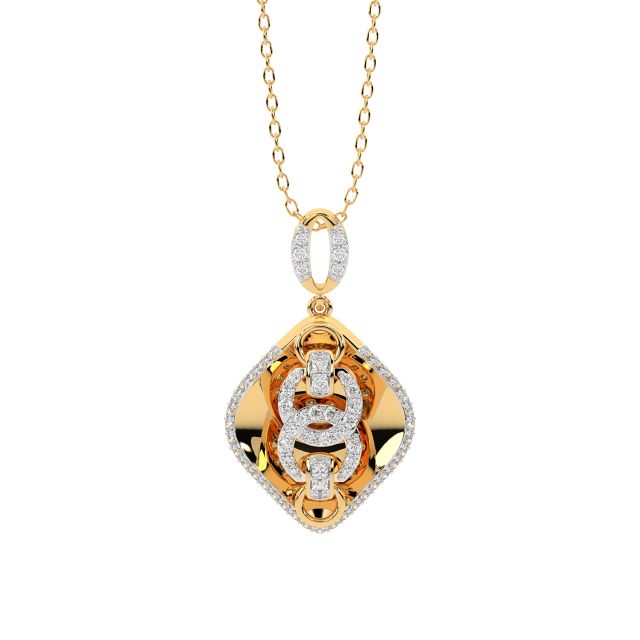 Ivanna Round Diamond Office Wear Pendant
