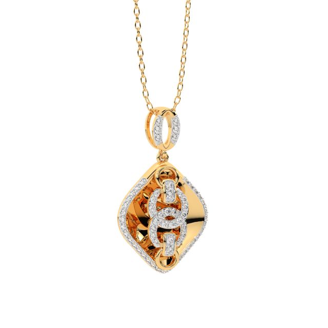 Ivanna Round Diamond Office Wear Pendant