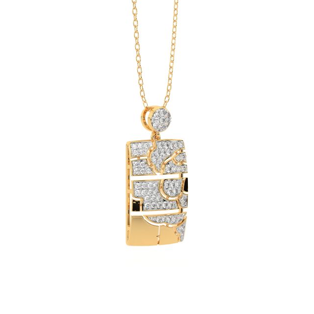 Renny Round Diamond Office Wear Pendant