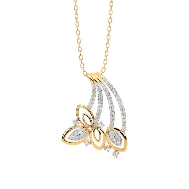 Mal Round Diamond Office Wear Pendant