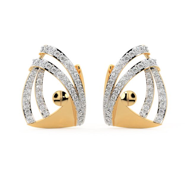 Guilie Round Diamond Stud Earrings