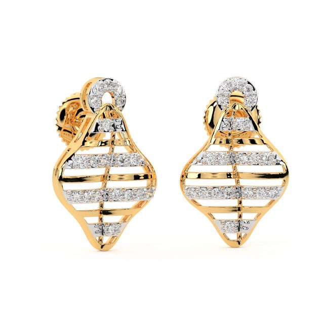 Tamia Round Diamond Stud Earrings